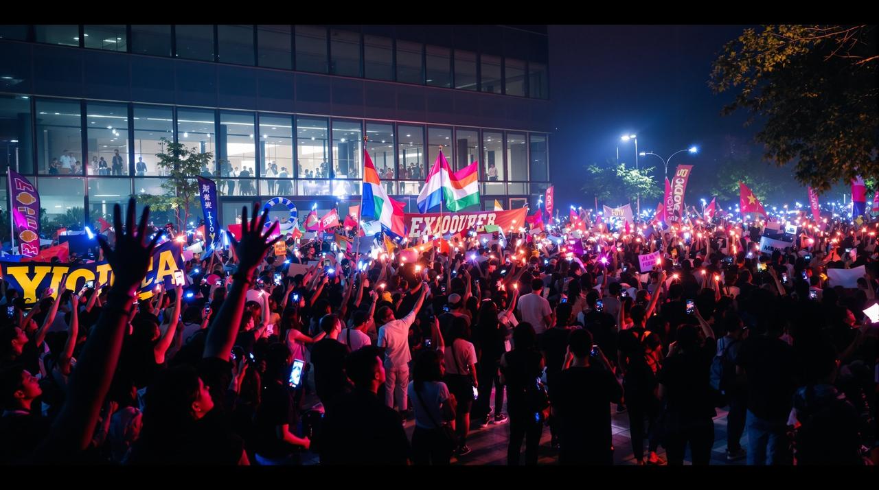 热门瓜资讯：当红偶像男团成员突然宣布退出，粉丝集体崩溃引发线下聚集